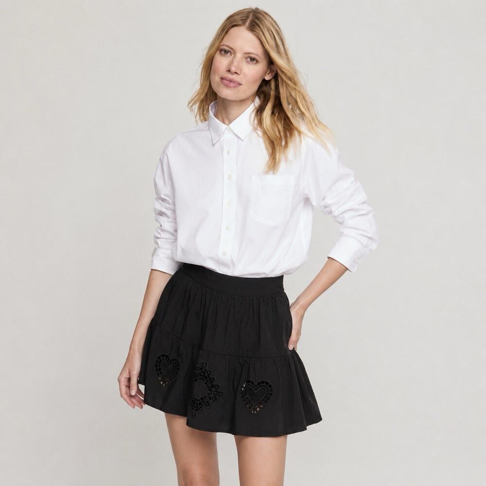 The Shirt By Rochelle Behrens Black Cutout Shape Mini Skirt S